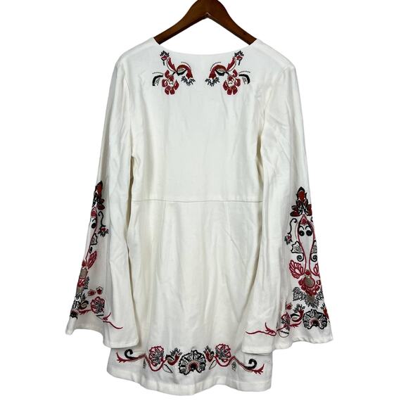NEW! Free People Peasant Dress Scoop Neck Bell Sleeve Boho - 12 - Picture 2 of 6